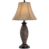 Dark Bronze Jacquard Table Lamp