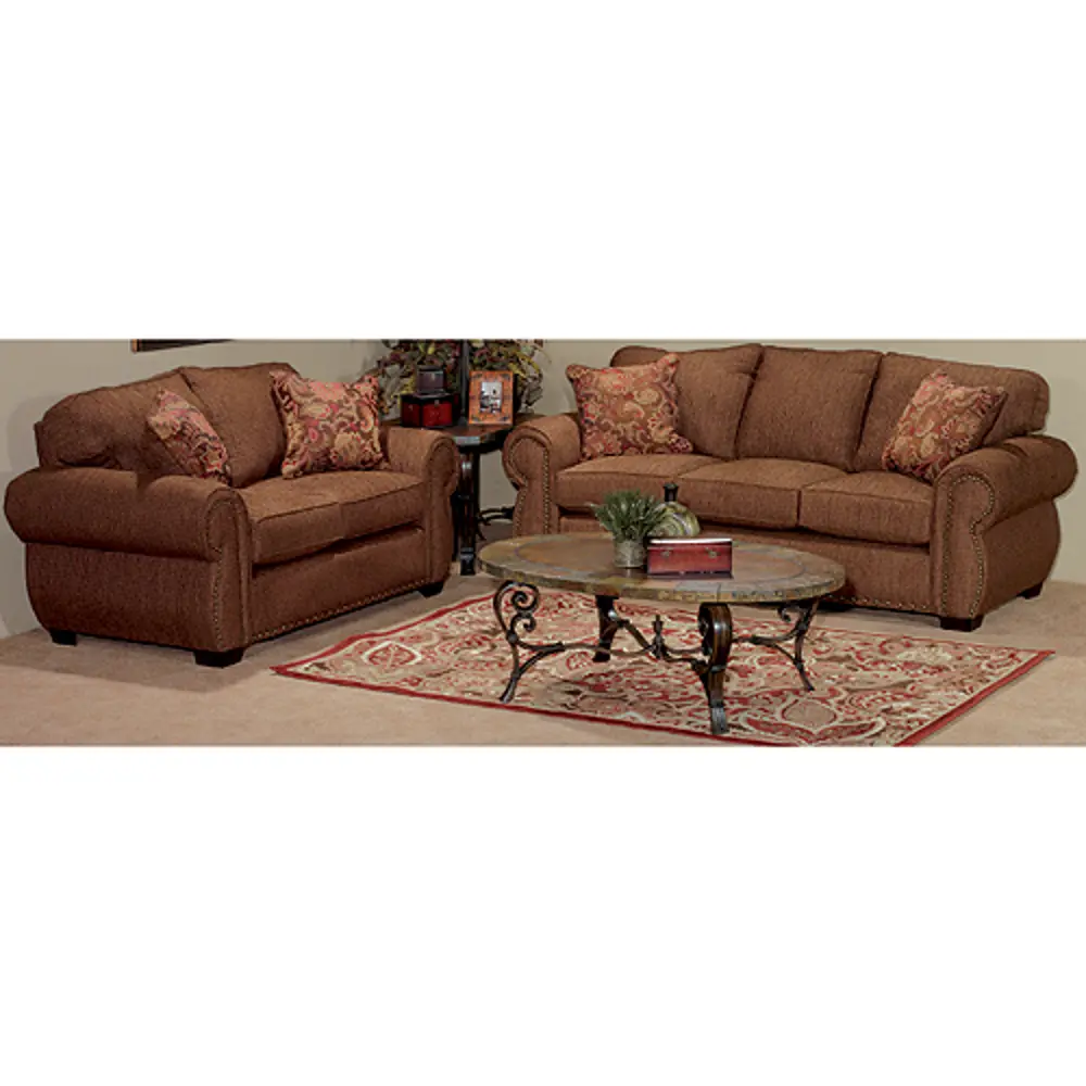 Southport Brown Upholstered 2 Piece Room Group-1