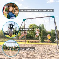 290038 Lifetime Products Heavy-Duty Three-Station Metal Swing Set-2