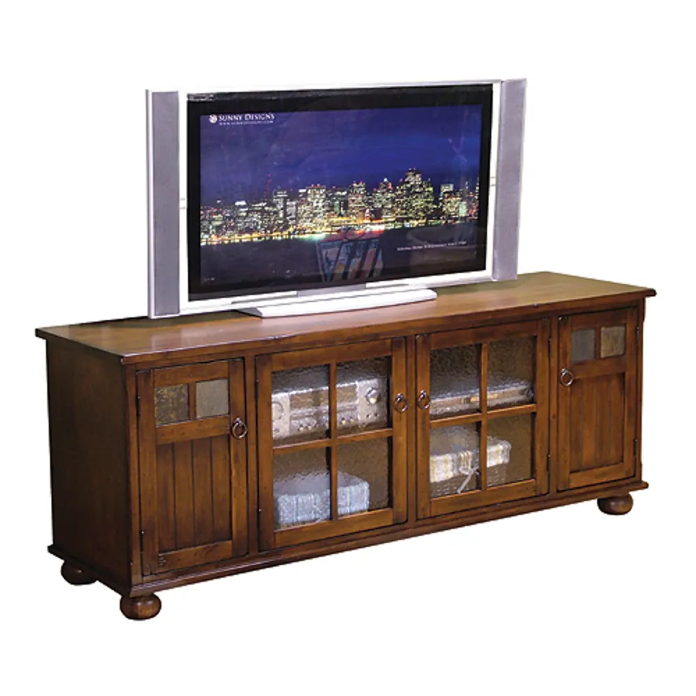 72 Inch Chocolate Brown TV Stand - Santa Fe-1