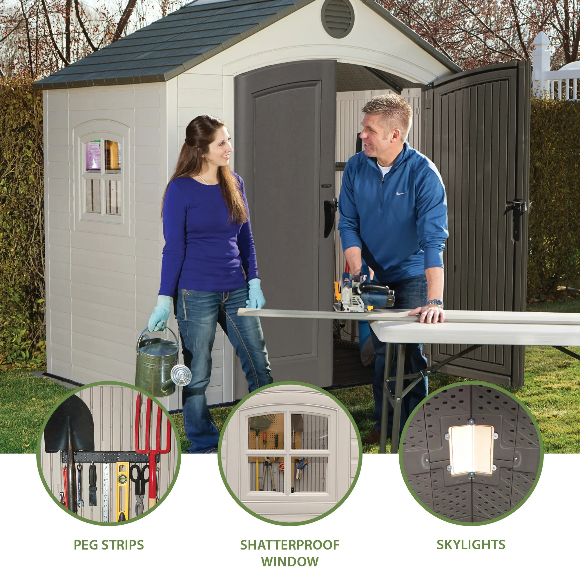 6406 Lifetime 8 ft. x 5 ft. Outdoor Storage Shed-3
