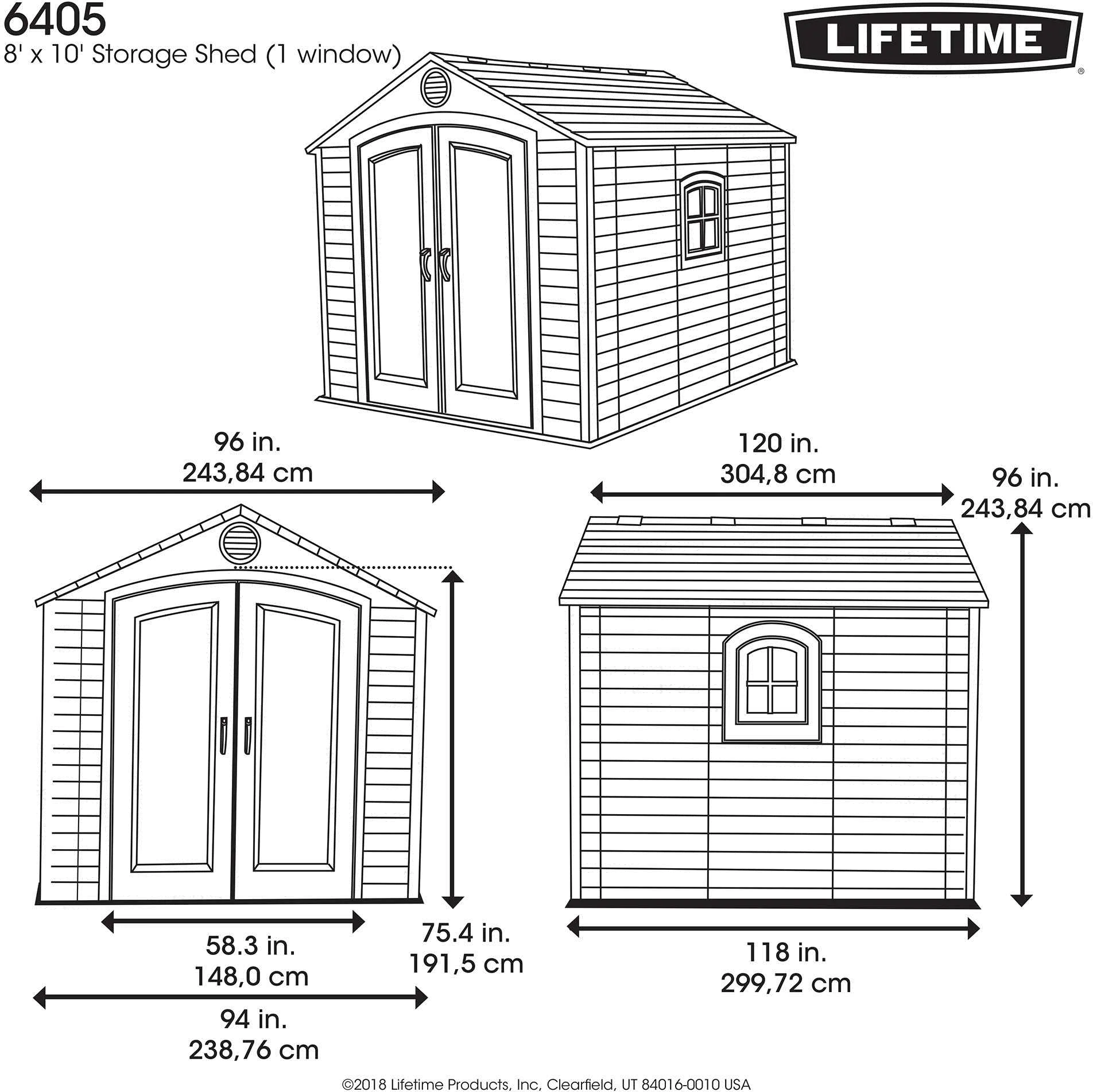 6405 Lifetime 8 ft. x 10 ft. Outdoor Storage Shed-8