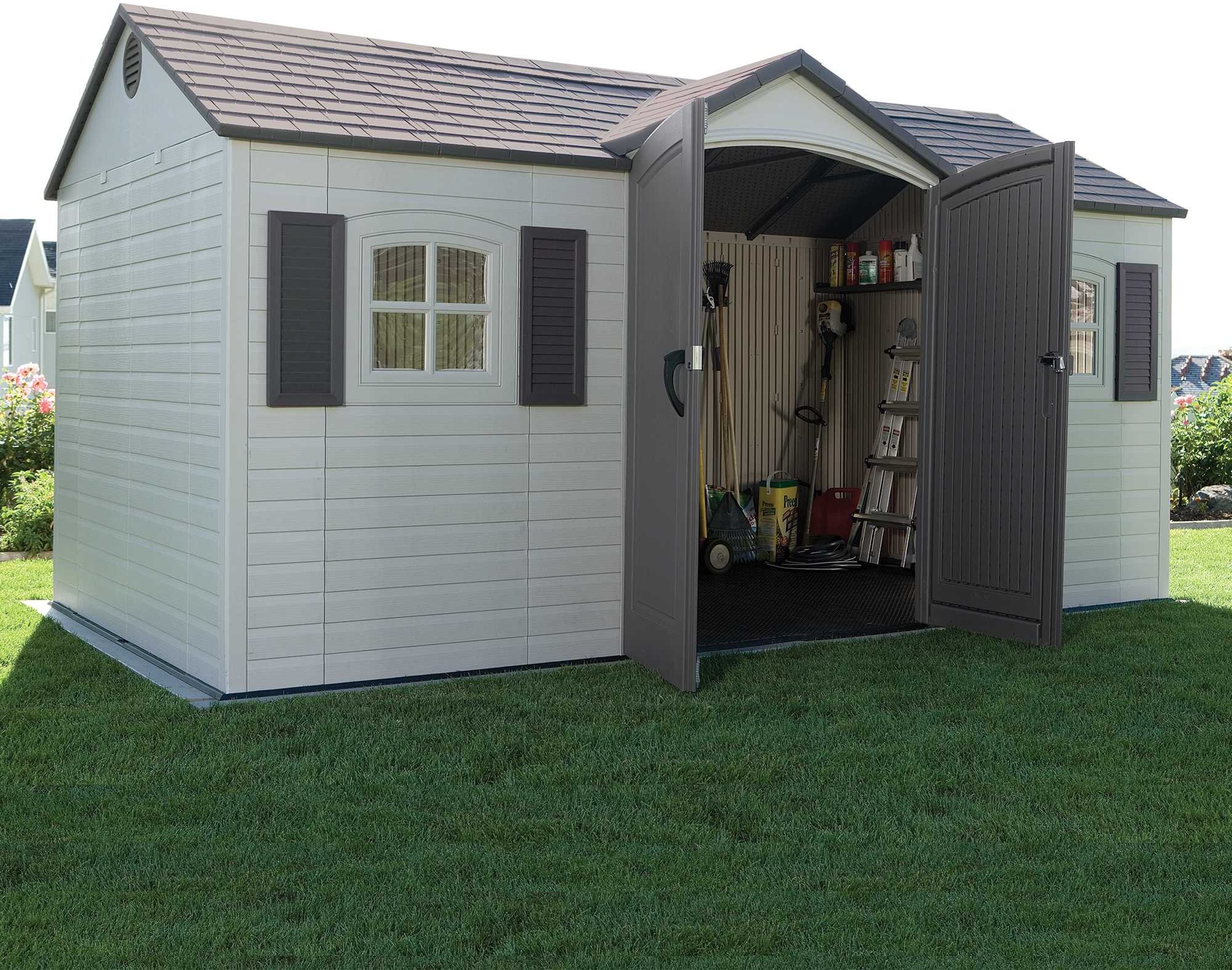6446 Lifetime 15 ft. x 8 ft. Side-Entry Garden Storage Shed-2