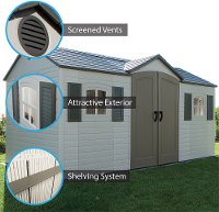 6446 Lifetime 15 ft. x 8 ft. Side-Entry Garden Storage Shed-3