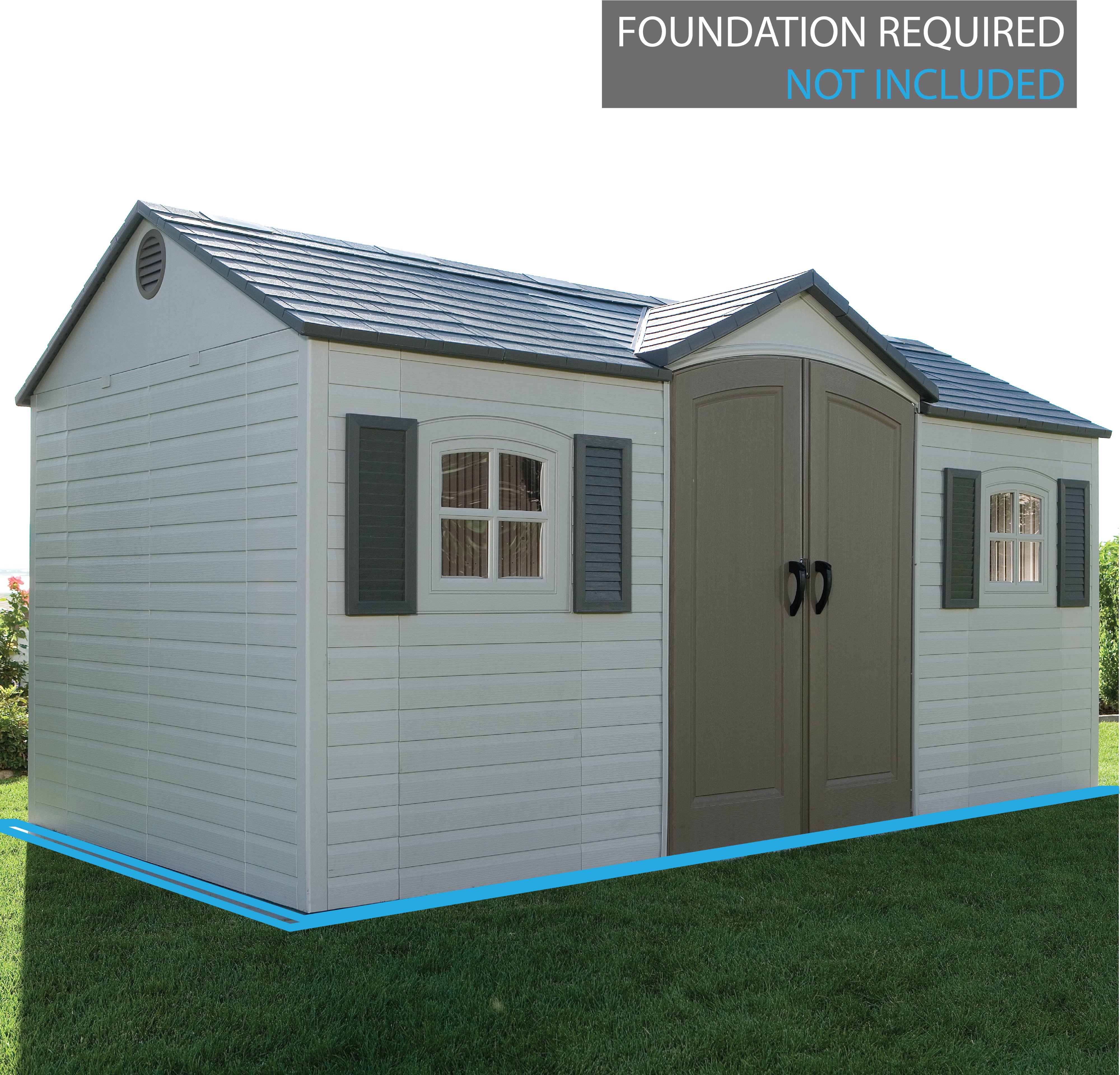 6446 Lifetime 15 ft. x 8 ft. Side-Entry Garden Storage Shed-5
