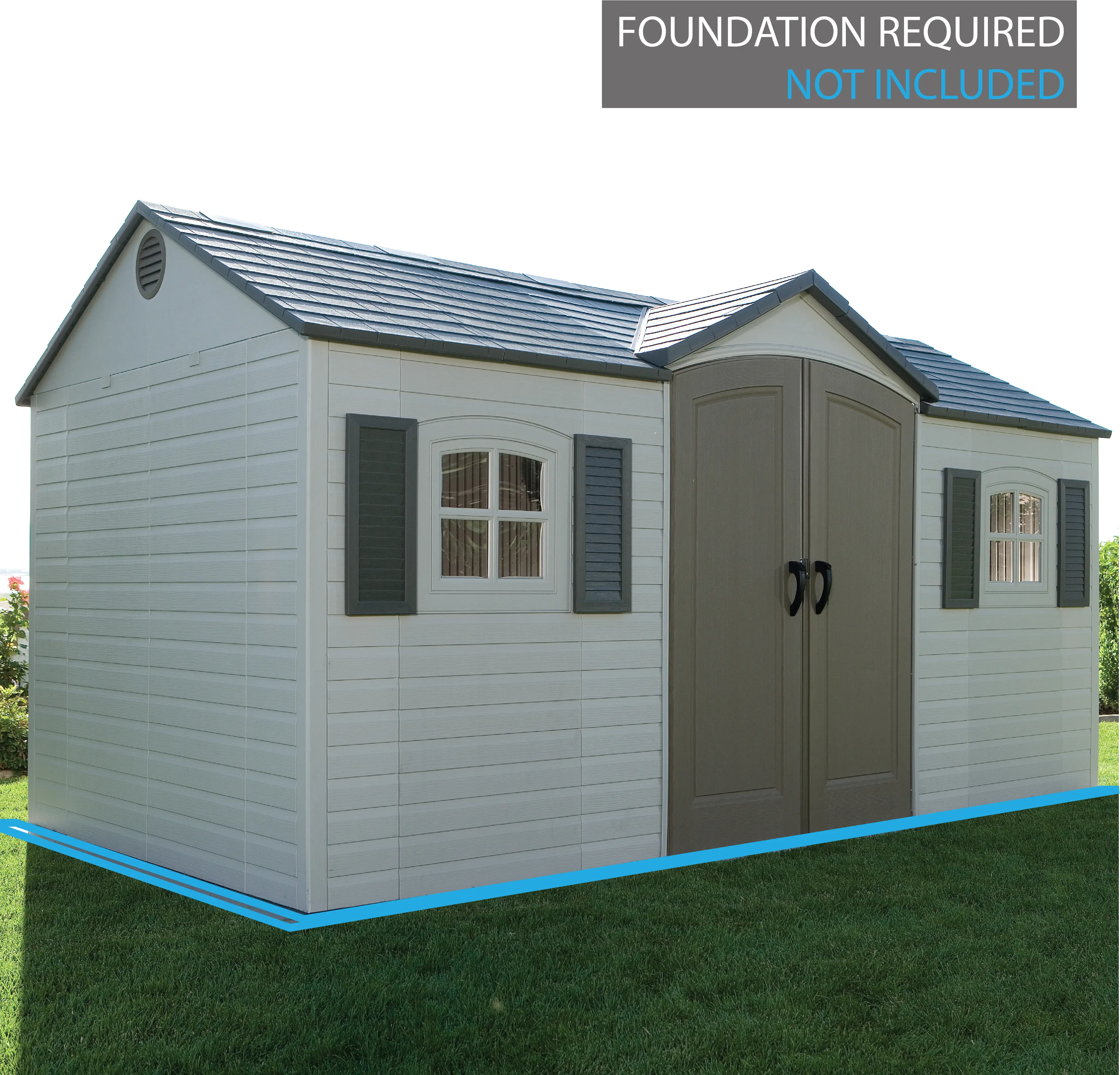 6446 Lifetime 15 ft. x 8 ft. Side-Entry Garden Storage Shed-5