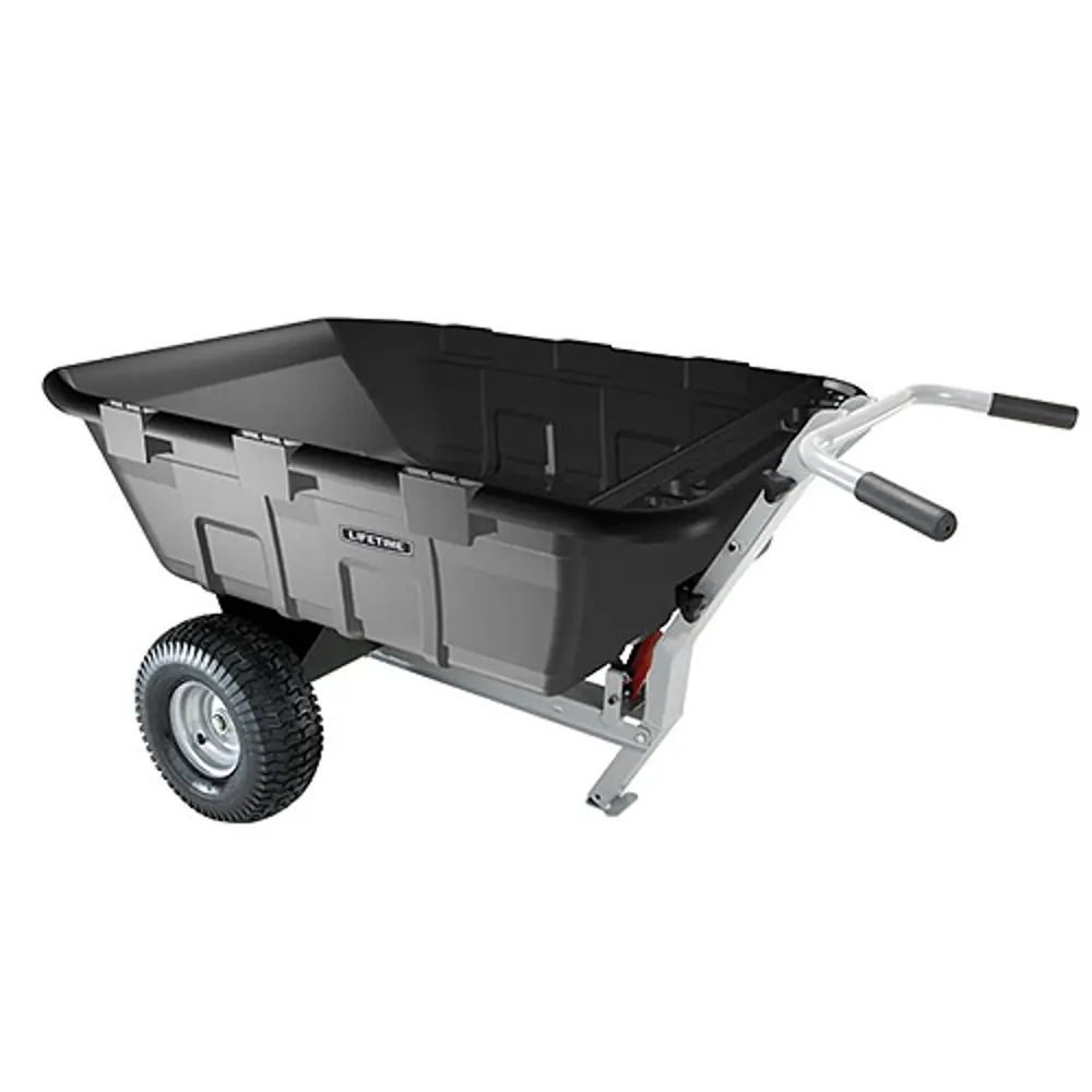 65009-YARDCART Lifetime Yard Cart 2-way Dumping Wheelbarrow & Trailer-1