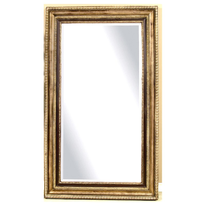 Champagne Gold Black Leaner Mirror
