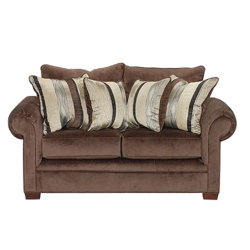 Northshore 74 Inch Chocolate Upholstered Loveseat-1