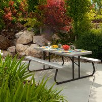 22119 Lifetime 6 Foot Folding Picnic Table Putty
