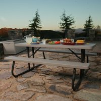 22119 Lifetime 6 Foot Folding Picnic Table Putty-2