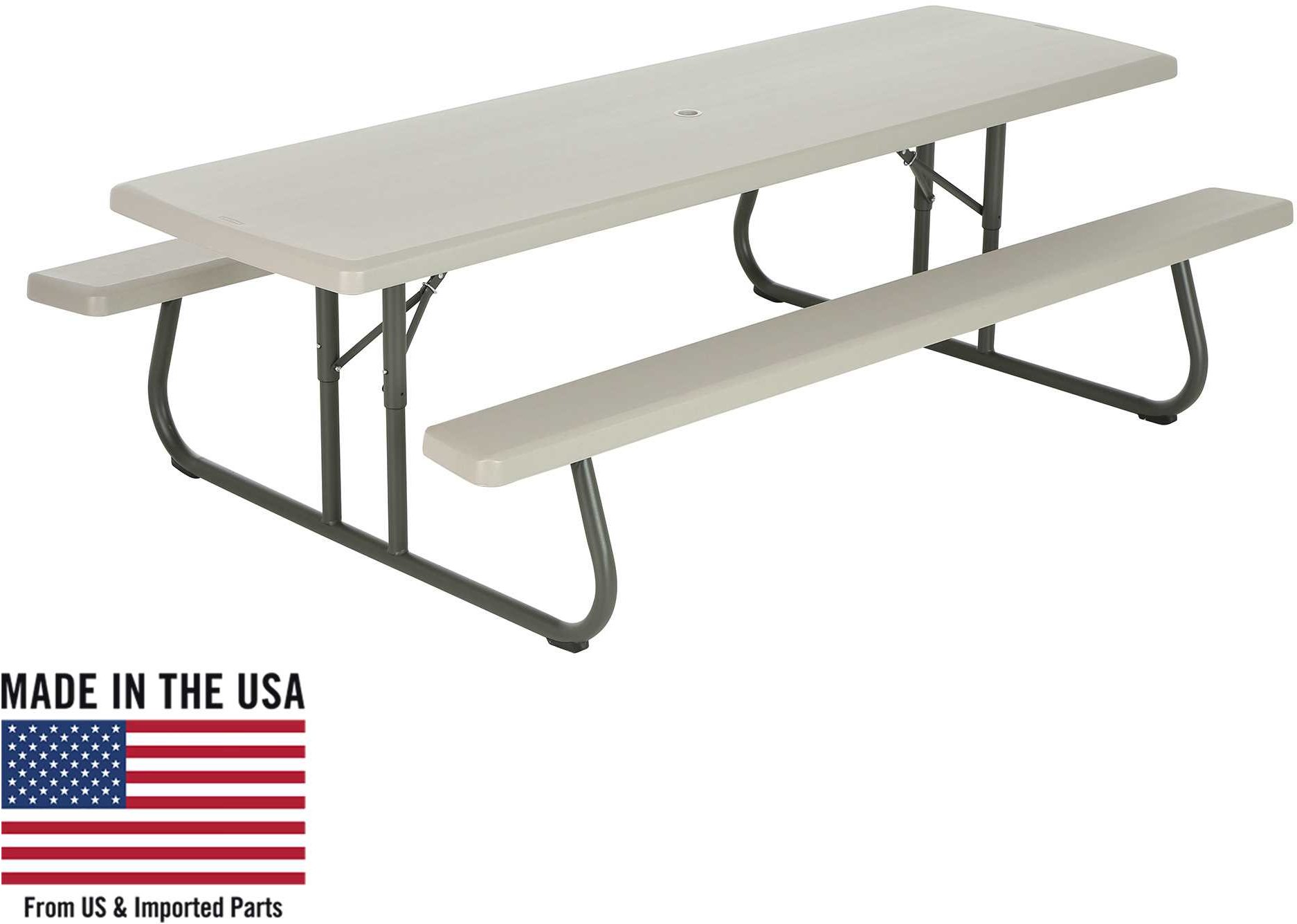 80123 Lifetime 8 Foot Folding Picnic Table Putty-1
