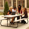 80123 Lifetime Products 8 ft. Picnic Table (Putty)-4