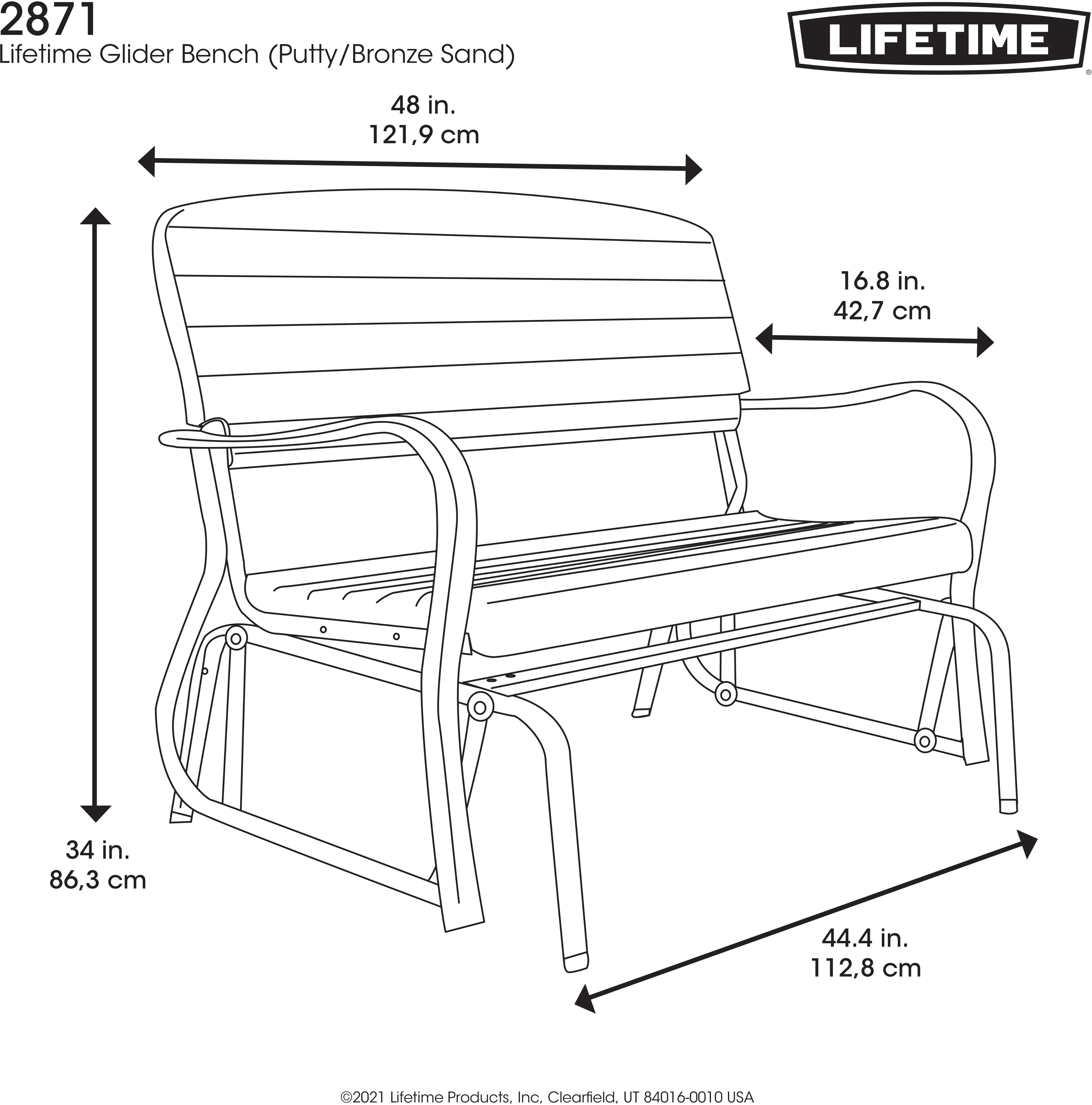 2871 Lifetime Outdoor Glider Bench-7