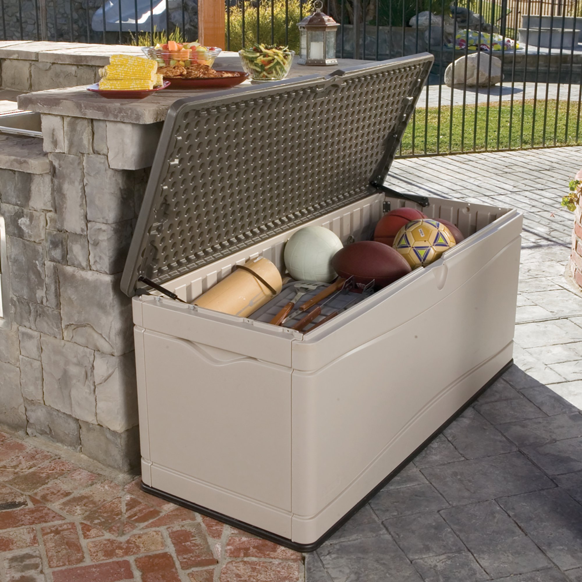 60012 Lifetime Products 130 Gallon Deck Box-2