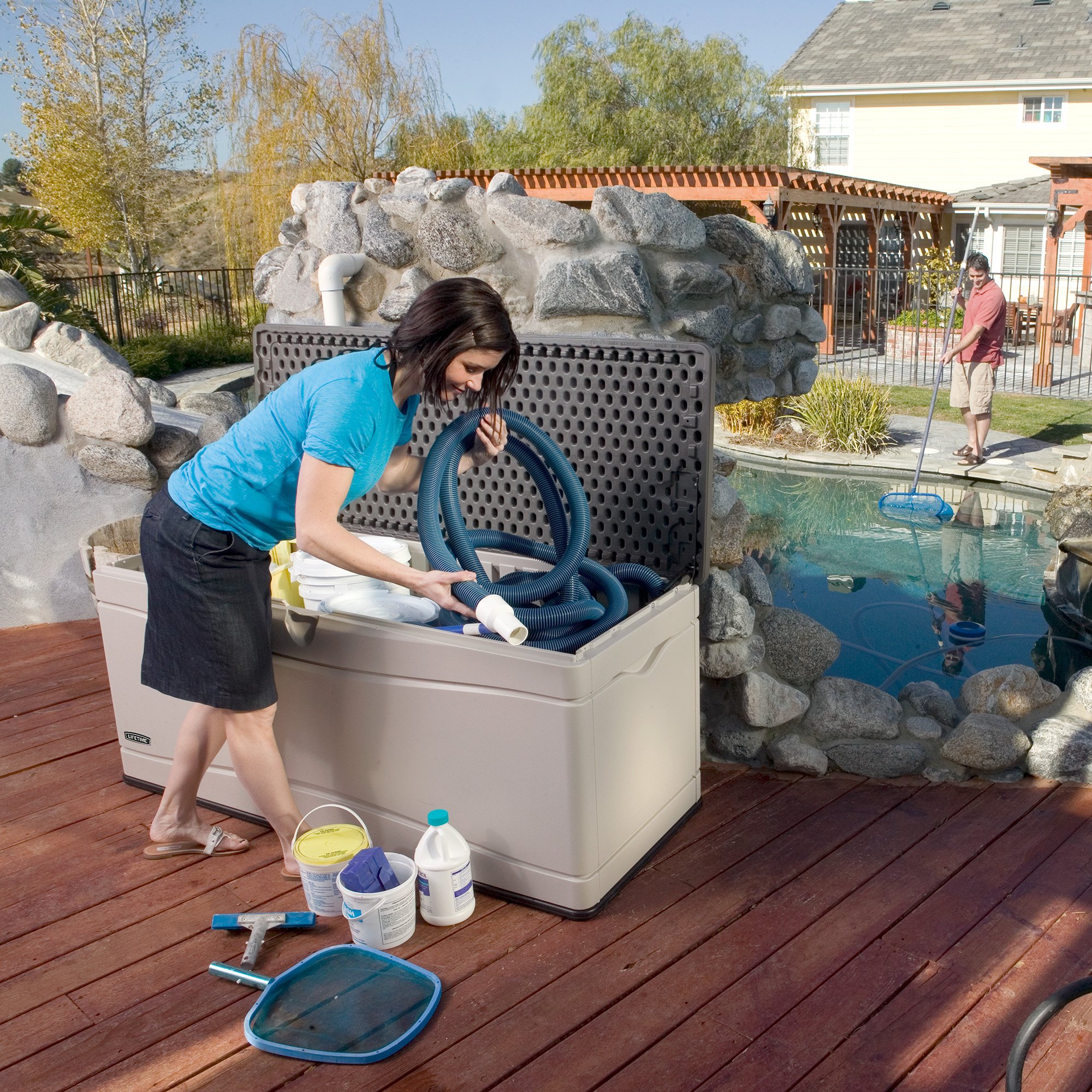 60012 Lifetime Products 130 Gallon Deck Box-5