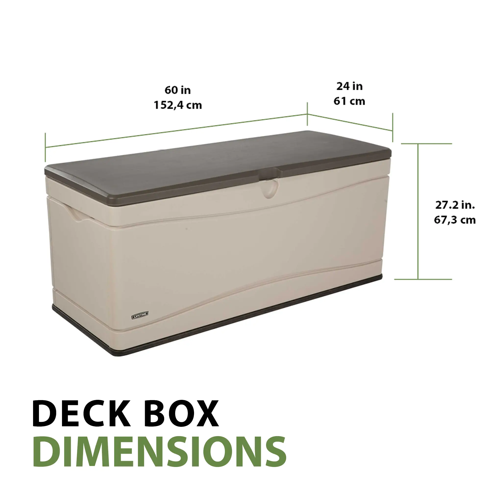 60012 Lifetime Products 130 Gallon Deck Box-6