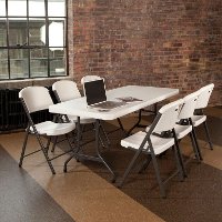 22901 Lifetime 6 Foot Folding Banquet Table White-3