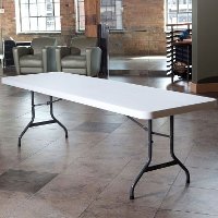 22980 Lifetime 8 Foot Folding Banquet Table White