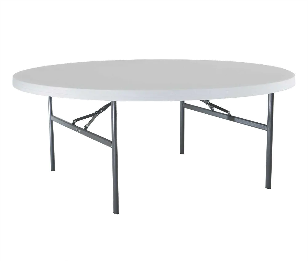 22673 Lifetime 6 Foot Round White Banquet Table-1