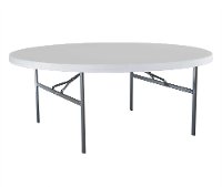 22673 Lifetime 6 Foot Round White Banquet Table