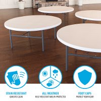 22673 Lifetime 6 Foot Round White Banquet Table-4