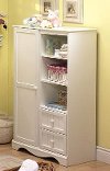 3580038 Pure White Armoire with Drawers - Savannah