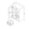 3580038 Pure White Armoire with Drawers - Savannah-2