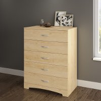 3113035 Natural Maple 5-Drawer Chest - Step One