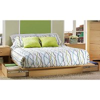 3013217 Natural Maple Queen Platform Bed - Step One