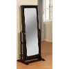 Antique Black Cheval Jewelry Wardrobe with Mirror