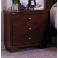 Diego Espresso Brown Classic Contemporary Nightstand