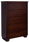 Contemporary Espresso Chest of Drawers - Diego