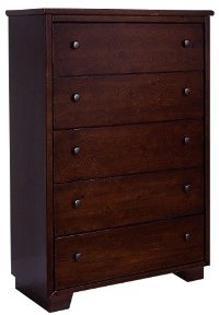 Contemporary Espresso Chest of Drawers - Diego