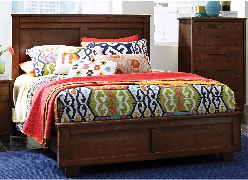 Classic Brown California King Bed Diego Rc Willey Furniture Store