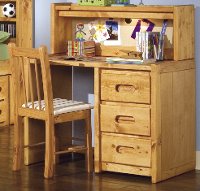 Palomino Cinnamon Rustic 3-Drawer Desk