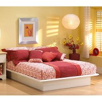 3050233 Contemporary White Queen Platform Bed - Step One