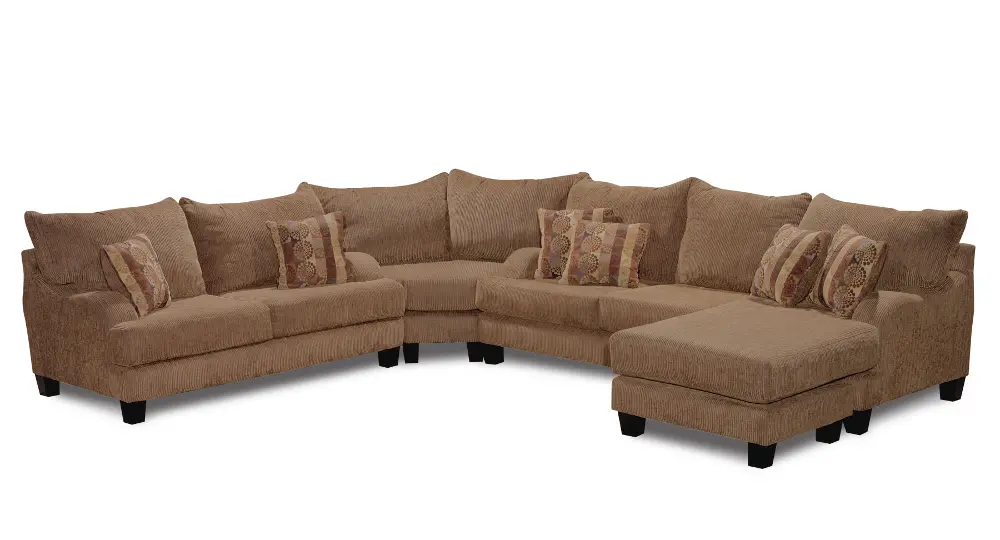 Casual Classic Brown 3 Piece Sectional Sofa - Laguna-1