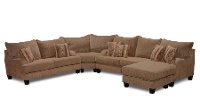Casual Classic Brown 3 Piece Sectional Sofa - Laguna