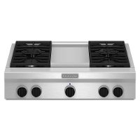 KGCU463VSS KitchenAid 36 Inch Commercial Gas Rangetop - Stainless Steel-2