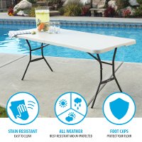 25011 Lifetime 6 Foot Fold in Half Folding Table-4