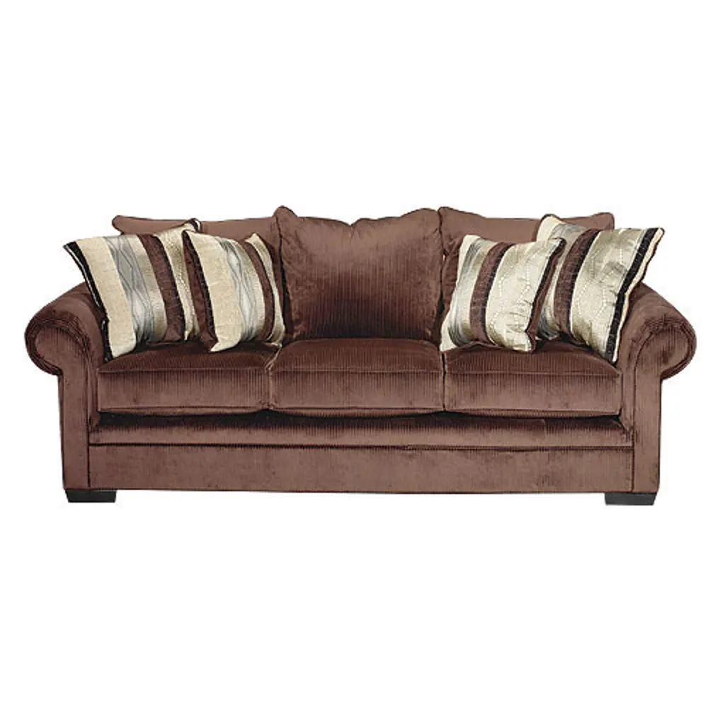Northshore Chocolate Upholstered Casual Traditional Sofa Bed-1