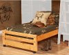 Rustic Cinnamon Pine Twin Caster Bed - Palomino
