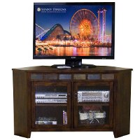 55 Inch Brown Corner TV Stand - Santa Fe