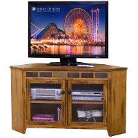 55 Inch Oak Corner TV Stand - Sedona
