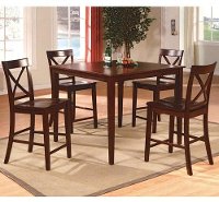 Espresso Transitional 5 Piece Counter Height Dining Set - Theodore