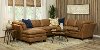 Camel Brown Leather 3 Piece Sectional - Sierra