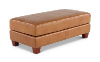 Camel Brown Leather Storage Ottoman - Sierra-2