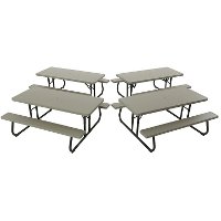 42119 Lifetime Products Putty 4-Pack 6 ft. Folding Picnic Tables