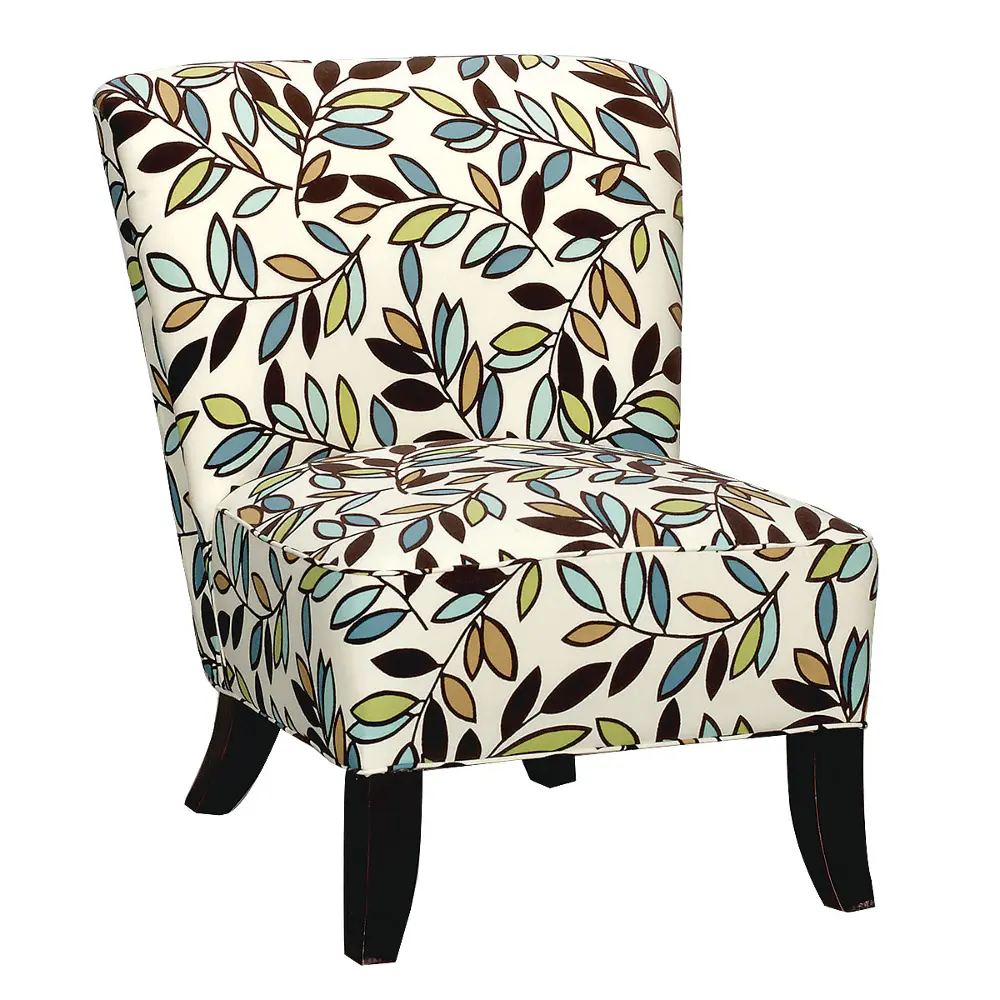 Nicole 30 Inch Floral Upholstered Armless Chair-1